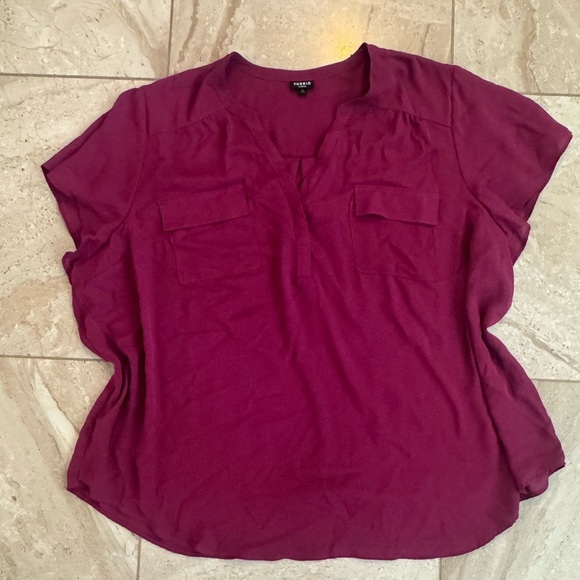 Torrid double pocket Women's Magenta Blouse size 5x - Picture 1 of 2